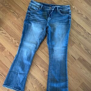 Daytrip Men's Blue Bootcut Jeans with Faded Wash
